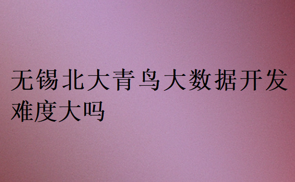 無(wú)錫北大青鳥大數(shù)據(jù)開發(fā)難度大嗎