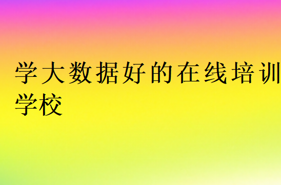 學大數(shù)據(jù)好的在線培訓學校