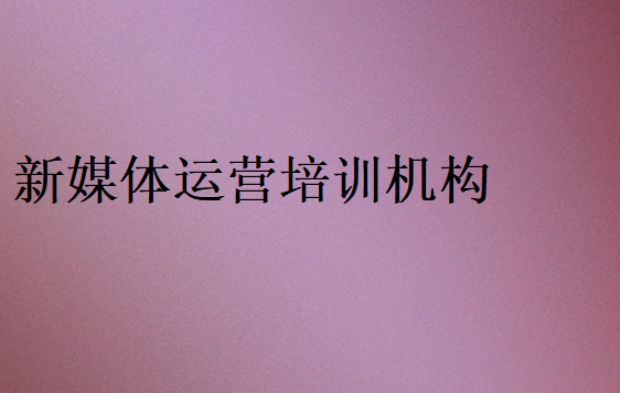 新媒體運(yùn)營(yíng)培訓(xùn)機(jī)構(gòu)